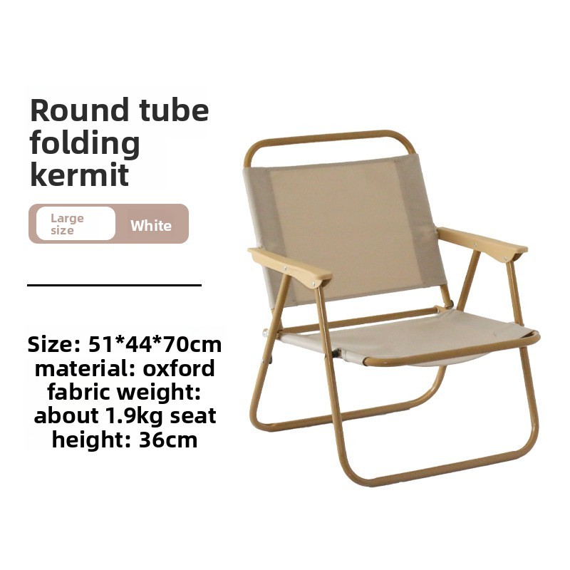 Round tube large kermit white