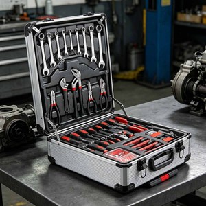 Ensemble d'outils complet abordable pour bricolage à <span class=keywords><strong>domicile</strong></span>, 799 pièces, pour réparations, valise en aluminium durable, boîte à outils - Product Image 1