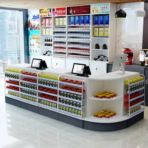 Venta caliente Morden Store Convenience Shops Mostrador de caja cajero cafetería mostrador con Conner