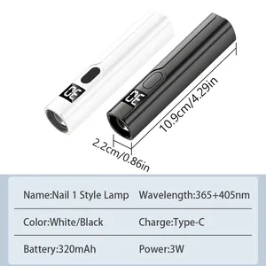 Rechargeable <b>Mini</b> UV LED Nail Lamp with Smart Display Portable Fast-Drying Nail Dryer Stand for Manicure Removable <b>Desk</b> UV Light - Product Image 6