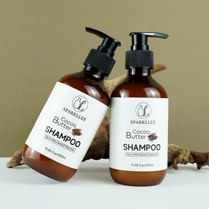 Juego de champú y acondicionador de manteca de <span class=keywords><strong>cacao</strong></span> anticaspa sin sulfato OEM, champú y acondicionador de control de aceite a base de hierbas naturales - Product Image 1