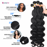 Extensions de cheveux humains cambodgiens vierges bruts de qualité supérieure 12A, double tirage, cuticules alignées, provenant d'un seul donneur, double trame à la machine