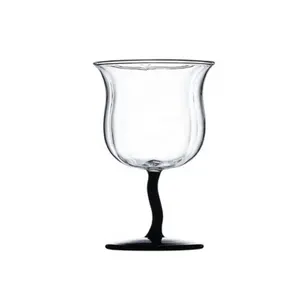 Vino Suzuran tazza di vetro alta uso domestico francese Vintage Dessert Champagne calice di vetro