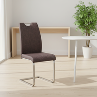 Chaise de salle à manger en cuir moderne de conception européenne, vente en gros de meubles du futur