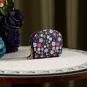 Porte-monnaie ouvert en PU ultra-fin transfrontalier, motif floral <span class=keywords><strong>frais</strong></span>, nouveau style, pour femme et étudiante, grande capacité, avec porte-cartes - Product Image 1
