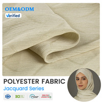 SBW Service Personnalisé Tissu 100% Polyester Anti-statique à Effet Moussant et à Mémoire de Forme, Satin Jacquard Mousseline pour Abaya, Kaftan, Thobe, Jilbab