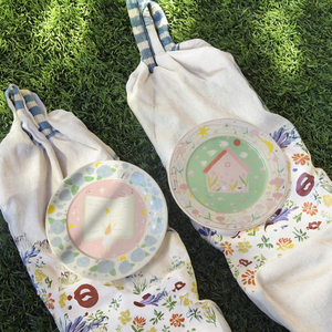 Piatto in Porcellana Ecologico e Carino Lelyi, 7 Pollici Rotondo, Smaltato, per Dessert e Colazione, Ideale per il Ritorno a Scuola - Product Image 3