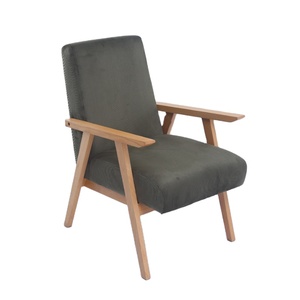 Royal <strong>Wingback</strong> Designer <strong>Arm</strong> Sofa Soft Velvet Relax <strong>Chair</strong> with Wood Furniture for Living Room and Bedroom - Product Image 2