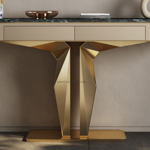 AOMISI CASA Table d'<span class=keywords><strong>entrée</strong></span> haut de gamme en acier inoxydable or Table <span class=keywords><strong>console</strong></span> italienne <span class=keywords><strong>Console</strong></span> de luxe moderne - Product Image 5