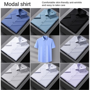 Camicia Estiva da Uomo Formale a Maniche Corte, Leggera, Non Elasticizzata, Vestibilità Comoda, Alta Elasticità - Product Image 3