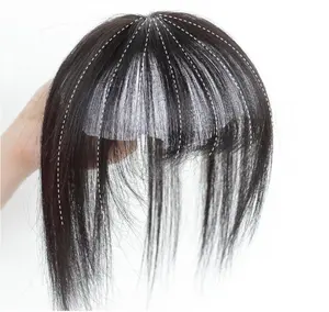 TP 6*6 e 4*8cm scoppi 3D capelli lisci donna pezzi parte superiore della testa con clip Topper per capelli umani in seta