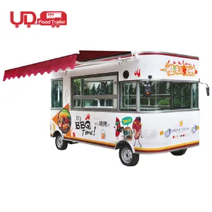 Multifunction Electric Four-Wheel Market Cart Hot Sale Sightseeing Cart Mobile Kitchen Vehicle Rolling Fried Food Truck