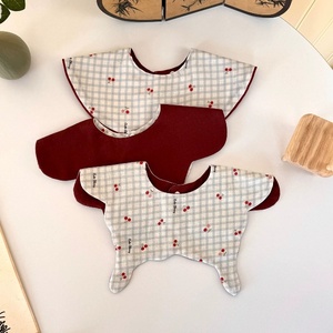Bavoir en gaze pour bébé style chinois, en pur coton, double face, doux, absorbant, motif pétale et <span class=keywords><strong>papillon</strong></span>, <span class=keywords><strong>serviette</strong></span> anti-salive - Product Image 4