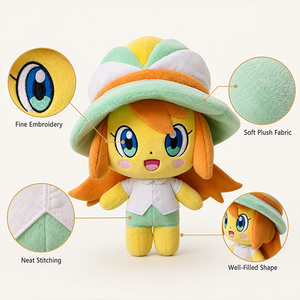 Poupée en peluche personnalisée 10cm 20cm, figurine anime faite main, jouet doux, fabricants de figurines d'idoles en peluche 20cm - Product Image 2