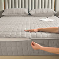 Protège-matelas gris anti-salissures entièrement couvrant, taille King, pour hôtel et maison, personnalisable, vente en gros