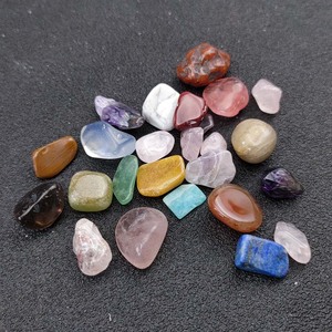 Materiales didácticos de cristal mineral de ágata calcedonia de colores mixtos, jade, especímenes de piedra de siete colores - Product Image 3