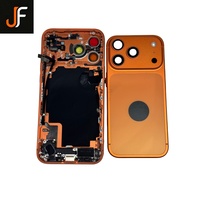 Boîtier arrière JF Premium pour iPhone 17 Pro/Pro Max, construction de qualité aéronautique, câble flexible préinstallé, conception en barre, remplacement OEM-Fit