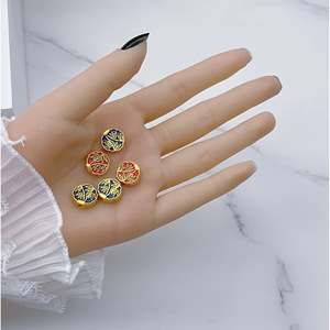 Alloy Double-Sided Oil Drop Bamboo Spacer Beads Matte Gold Ethnic Style DIY Jewelry Accessories For Necklace Bracelet - Product Image 3