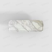 SH STONE personnalisé pierre naturelle surface polie Unique sculpté Design luxe rectangulaire décor à la maison basse table basse en marbre blanc