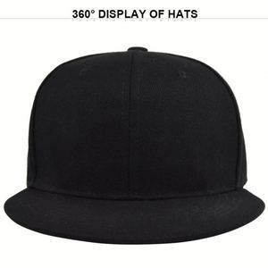 Gorra Clásica Snapback de Color Sólido, Talla Ajustable, Estilo Hip Hop, Visera Plana, Gorra de Béisbol Personalizable con Logotipo - Product Image 4