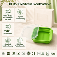 Boîte de rangement alimentaire pliable résistante à la chaleur, boîte à bento en silicone, boîte à lunch pliable pour le camping