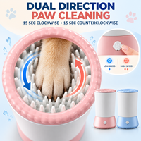 Lave-pattes automatique pour chien, nettoyeur électrique pour pattes d'animaux, brosse en silicone rechargeable par USB, gobelet pour le toilettage des chats et des chiens