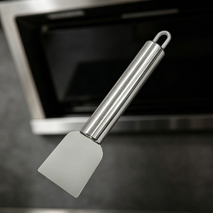 Stainless Steel Spatula With Plastic Hanging Ring For Grease Removal Kitchen <b>Cleaning</b> Tool - Product Image 2