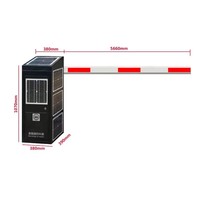 Barrière de parking automatique à énergie solaire avec batterie de secours pour le contrôle d'accès des véhicules