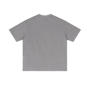 T-shirt gris surdimensionné pour homme, manches courtes, col rond, imprimé cheval, style streetwear, jersey de coton, coupe ajustée - Product Image 3