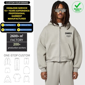 Felpe con Cappuccio Oversize Personalizzate Essentials, Unisex, con Zip e Grafiche, Stile Streetwear per <span class=keywords><strong>Uomo</strong></span> - Product Image 1