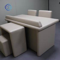 Ensemble complet anti-choc en mousse nano sur mesure résistant aux rayures pour table, chaise, lit et toilettes, idéal pour les salles de soins psychiatriques
