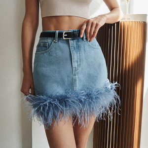 T-t-Jean Denim Sexy estivo <span class=keywords><strong>con</strong></span> <span class=keywords><strong>piume</strong></span> - Product Image 4