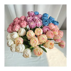 Wholesale Real Touch 7 Head Tulip Bouquet Wedding Dekoration Artifical Flowers