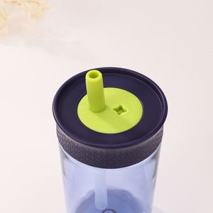 12oz Small Capacity Straw <b>Water</b> <b>Bottle</b>, Transparent Office <b>Water</b> <b>Bottle</b> - Product Image 4