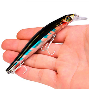 Bass Lure Floating Minnow Fishing Lure 21.5g 11.5cm Hard Plastic Lure 3D Eyes for Saltwater