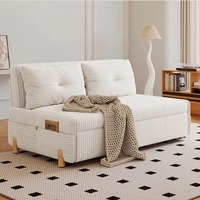 Canapé-lit rectangulaire multifonctionnel pliable en velours côtelé, design moderne haut de gamme, idéal pour les petits appartements – Vente flash