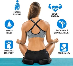 <span class=keywords><strong>Coussin</strong></span> de siège orthopédique en mousse à mémoire de forme avec gel rafraîchissant pour soulager les douleurs au coccyx, pour chaise de bureau, en forme de U, antidérapant - Product Image 5