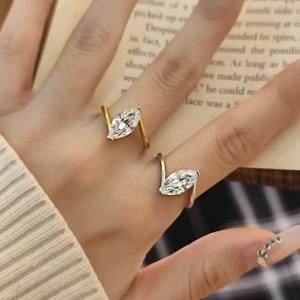 Desainer Merek Terkenal wanita 925 perak Sterling Marquise 6*12mm 5A cincin zirkonia pertunangan pernikahan Iced Out perhiasan cincin - Product Image 3