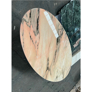 Table ovale en marbre italien Fantastique Rouge <span class=keywords><strong>Rose</strong></span> Breccia Rosa - Product Image 3