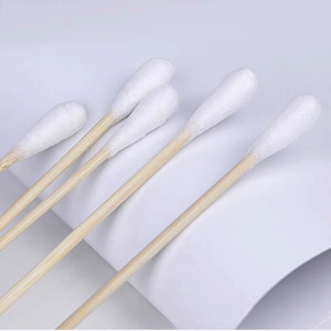 Hisopos de algodón desechables de grado médico con un solo cabezal para esterilización cosmética, limpieza de oídos, cuidado del bebé y uso doméstico; heridas en la piel - Product Image 1