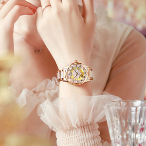 Montres pour femmes MG 139 <span class=keywords><strong>2023</strong></span> Nouvelle <span class=keywords><strong>montre</strong></span> mécanique pour femmes élégante Boîtier creux Mode Étanche à l'eau Aiguilles lumineuses - Product Image 3