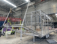 Aire de jeux mobile sur remorque, sur mesure, directement de l'usine, avec structure en acier galvanisé, équipement d'amusement pour location, carnaval, foire, OEM, ODM