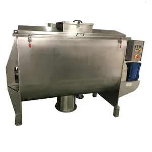 Food grade industrial super fines agitation helical blender machine horizontal particle blending ribbon mixer
