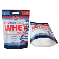 LT Custom Printer Logo Recyclable Whey Protein Powder Refermable Zipper Plastic Aluminum Foil Bag Stand up Pouch Packaging