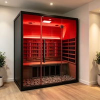 Promotion : Grande Cabine de Sauna Infrarouge Intérieure Chauffée Électriquement à Spectre Complet pour Usage Domestique et Commercial – Sauna Sec et Spa pour la Maison
