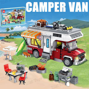 GaoMiSi T2108 Holiday Travel <strong>Camper</strong> <strong>Van</strong> Puzzle Model Small Particles Children Assemble <strong>Toy</strong> Decoration Gift Building Blocks Sets - Product Image 4