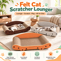 Griffoir durable en carton ondulé pour canapé, protection de meubles pour chats d'intérieur, grand lit griffoir en feutre naturel pour chatons