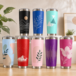 Wholesale Modern Eco-Friendly 20oz 30oz Powder Coated Stainless Steel Double Wall Insulated Vacuum Cup Coffee Tumblers Travel - Product Image 6