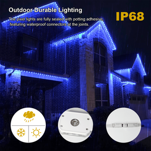 Gouly RGBW Permanente Navidad <span class=keywords><strong>LED</strong></span> Pixel <span class=keywords><strong>Lights</strong></span> 4-Wire 48V con pista de aluminio IP68 Control inteligente para Navidad Iluminación exterior - Product Image 4