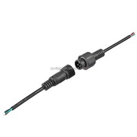 Connecteur de câble électrique M15 étanche IP65 2/3 fils femelle/mâle 6A 300V en cuivre PVC/Nylon pour système solaire électrique
